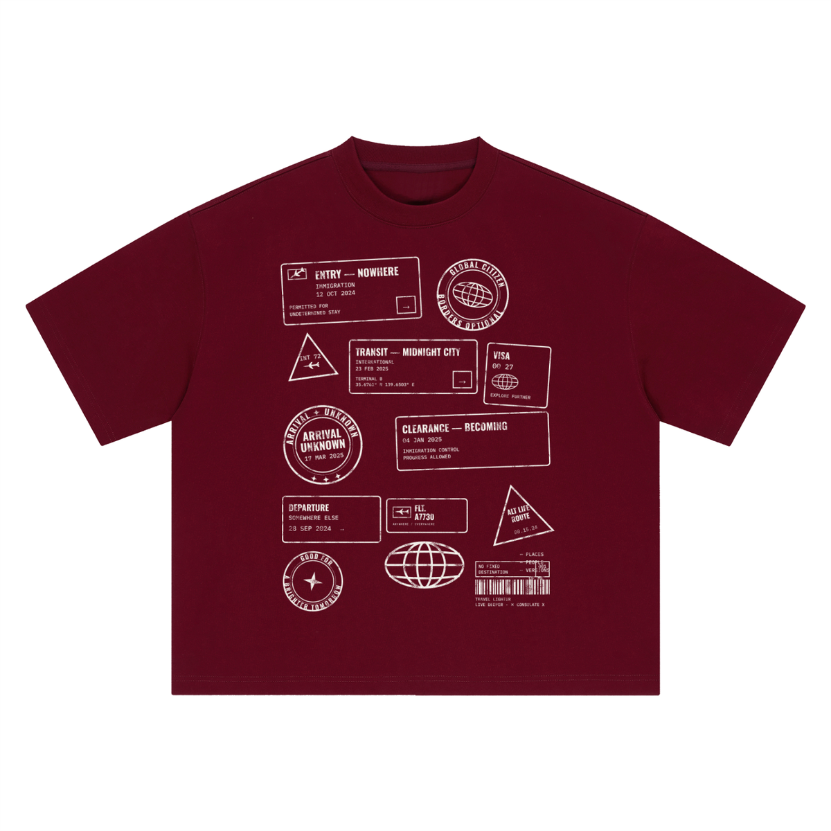 Passport Stamps Heavyweight Tee – Consulate X, view 6 of 7
