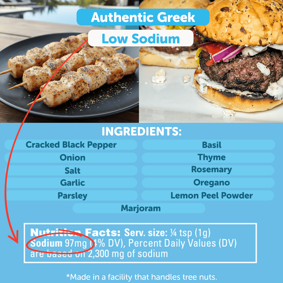 Authentic Greek Seasoning | Low Sodium, GLP-1 Friendly Mediterranean Herb Mix – Consulate X, view 4 of 5