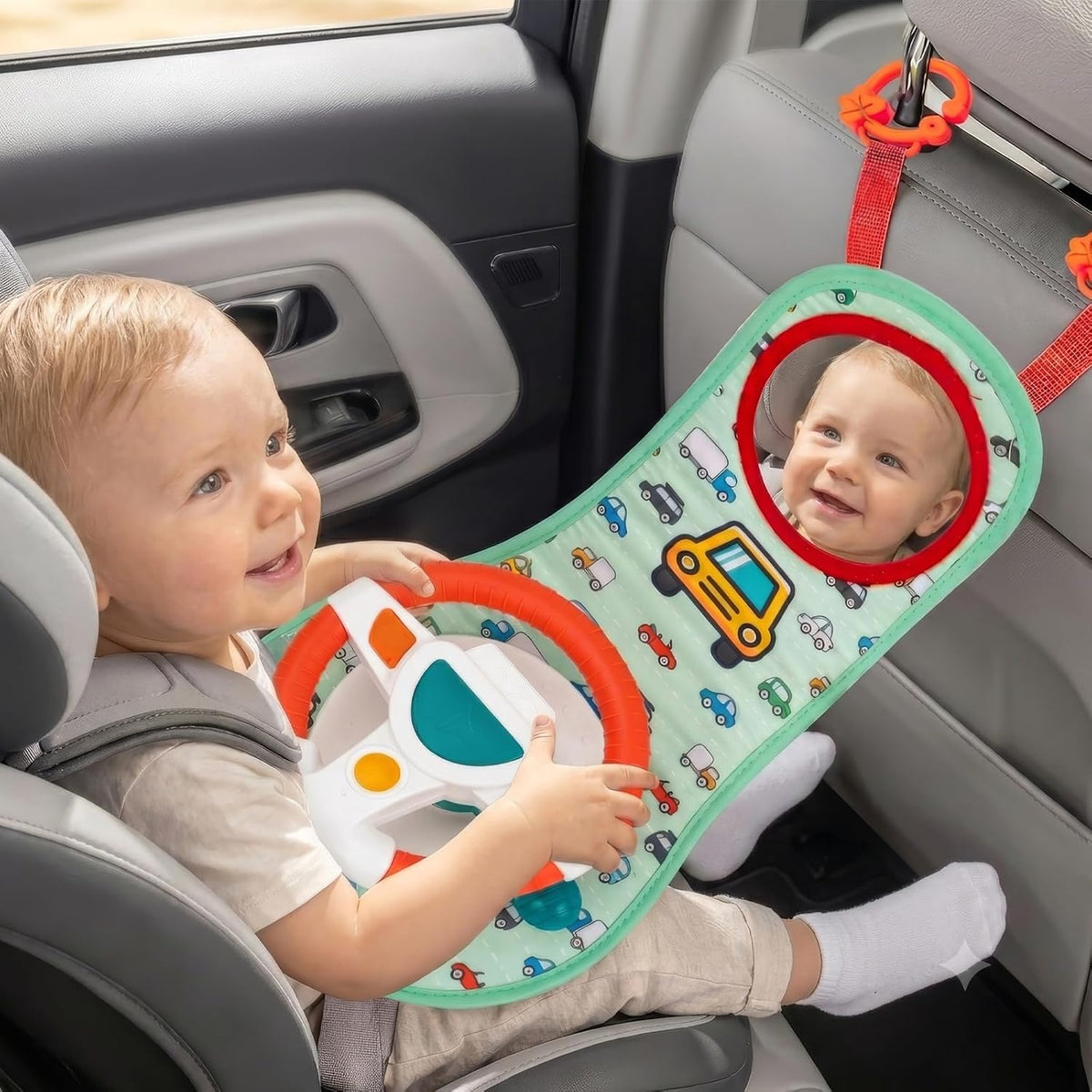 Little Driver Baby Car Seat Toy with Music & Mirror 6–12 Months – Consulate X, view 1 of 8