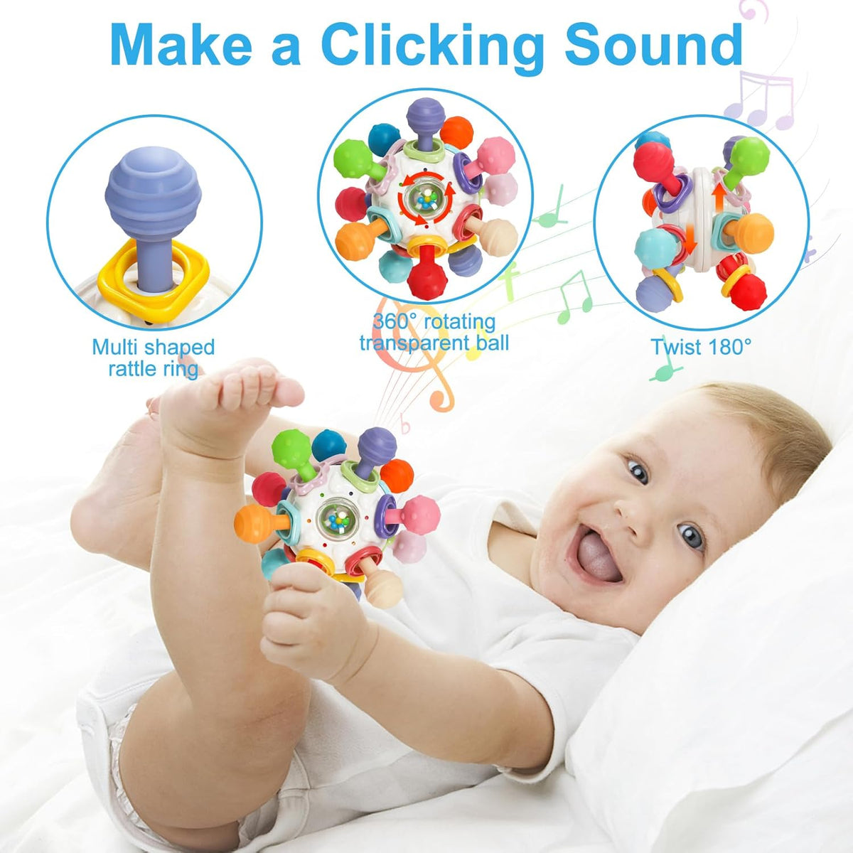 Montessori Sensory Teething Toy for Babies - Tiny Hands Big Discoveries :) – Consulate X, view 5 of 7