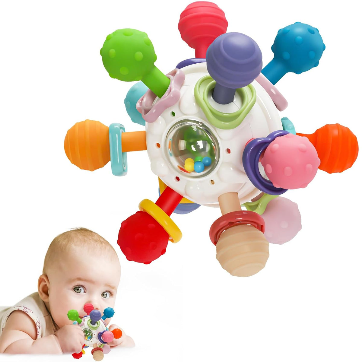 Montessori Sensory Teething Toy for Babies - Tiny Hands Big Discoveries :) – Consulate X, view 1 of 7