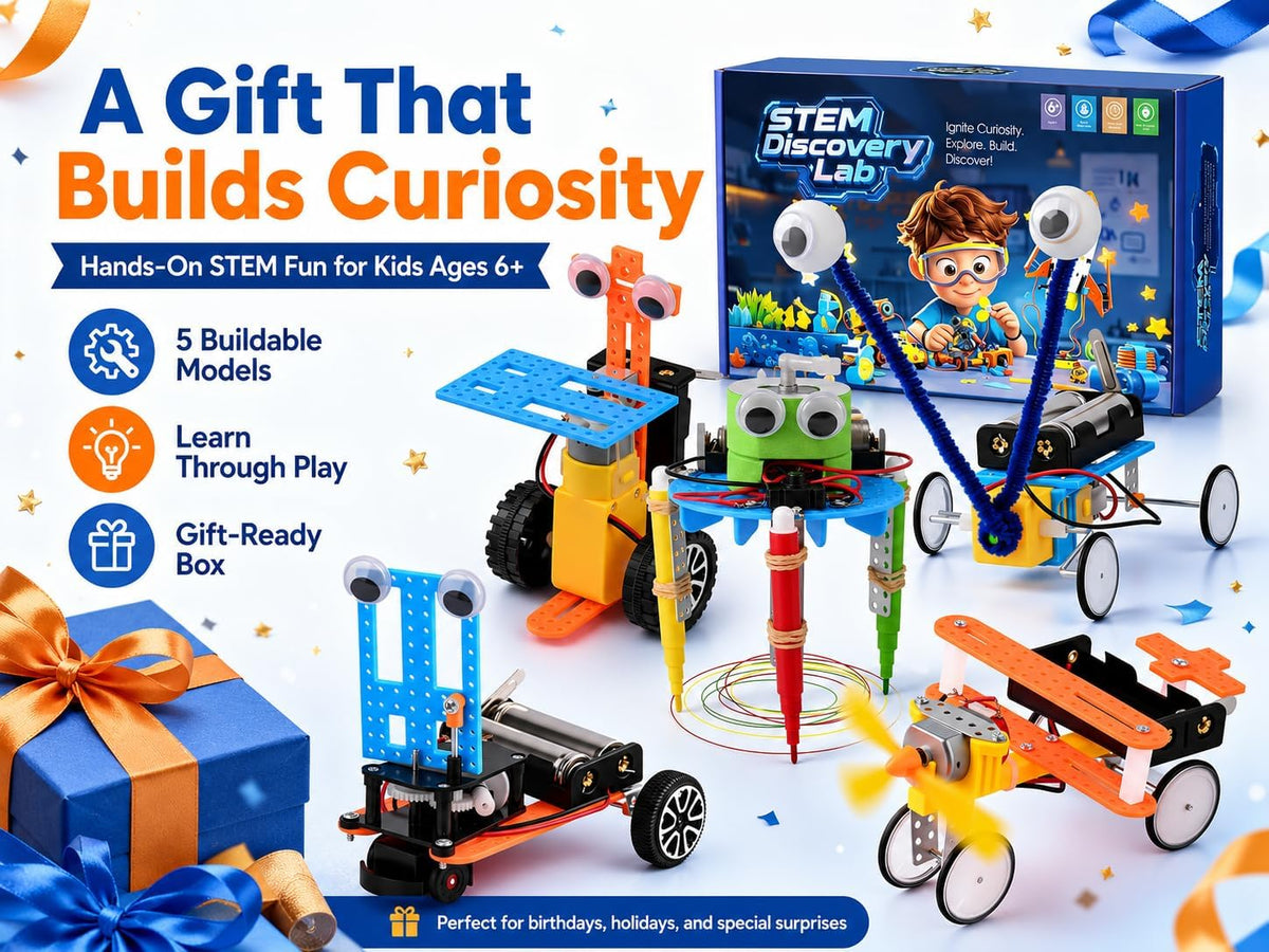 Young Inventor Robot Lab Build 5 Amazing STEM Robots for Kids – Consulate X, view 2 of 8