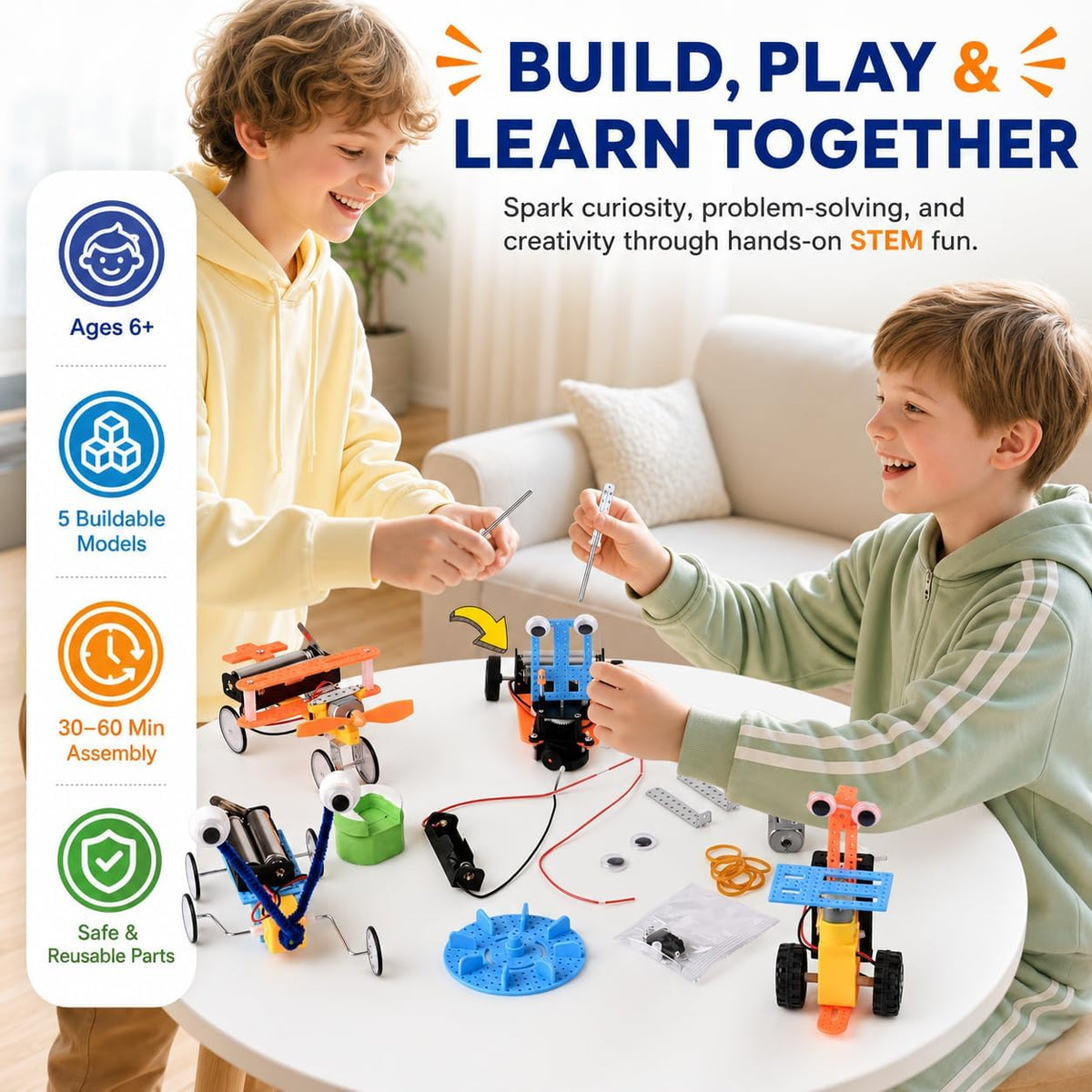Young Inventor Robot Lab Build 5 Amazing STEM Robots for Kids – Consulate X, view 4 of 8