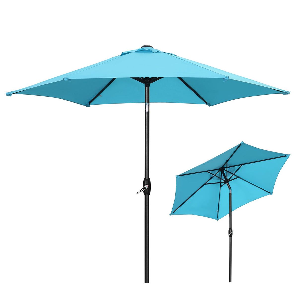 Ainfox 9ft  Patio Umbrella with Push Button Tilt and Crank, UV and Waterproof – Consulate X, view 20 of 27