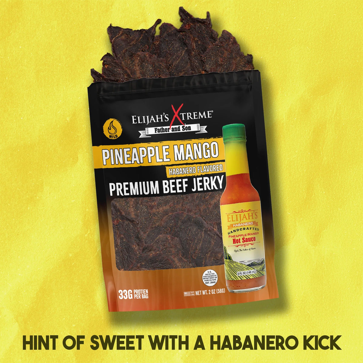 Pineapple-Mango Habanero Beef Jerky - 6 bags (1lb) – Consulate X, view 4 of 6