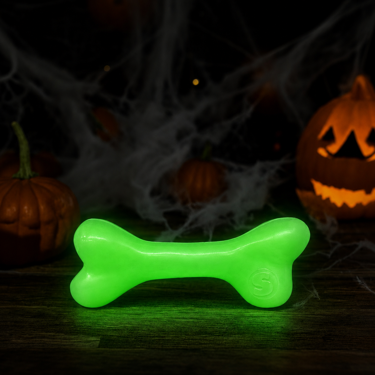 PUP-X Rubber Glow in the Dark Chew Bone Dog Toy - Durable, Floats, Chew Toy for Large Dogs | USA – Consulate X, view 10 of 10