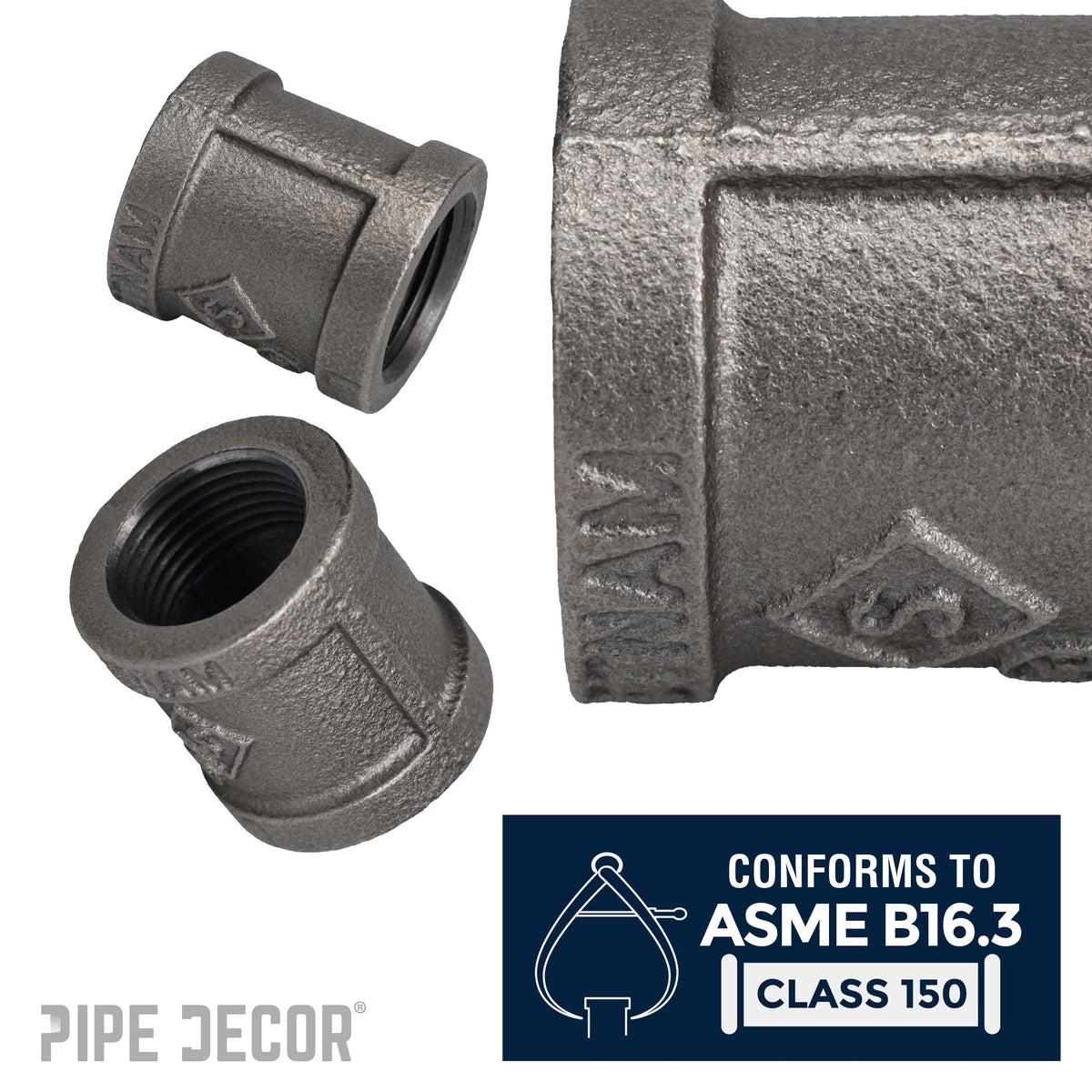 1/2 in. Black Right Left Coupling – Consulate X, view 5 of 8