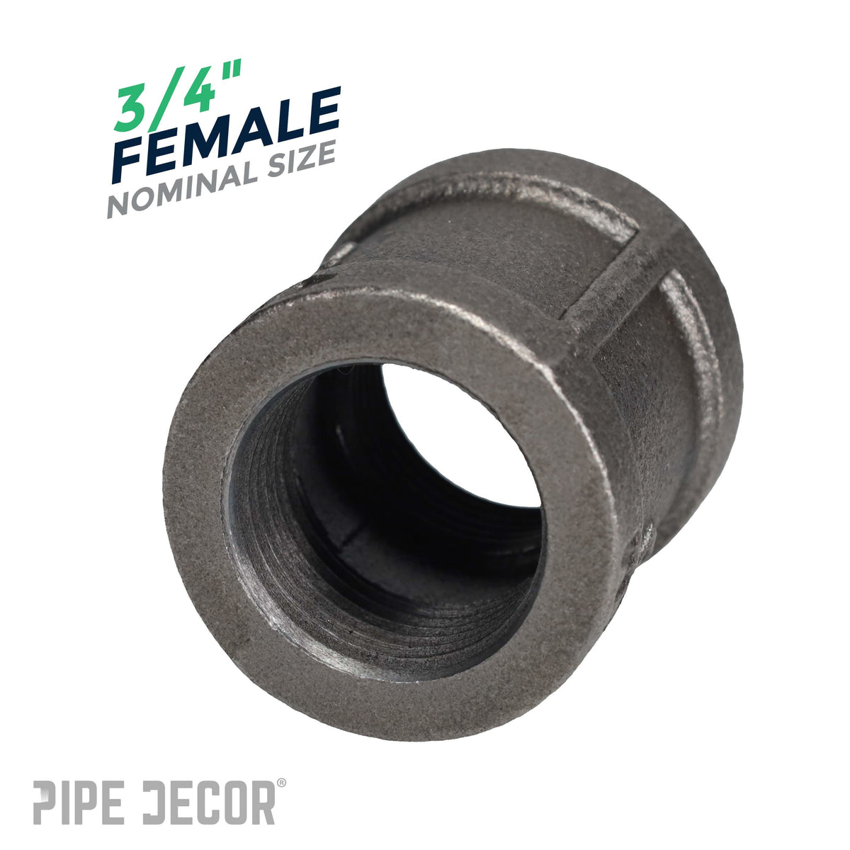 3/4 in. Black Right Left Coupling – Consulate X, view 3 of 8