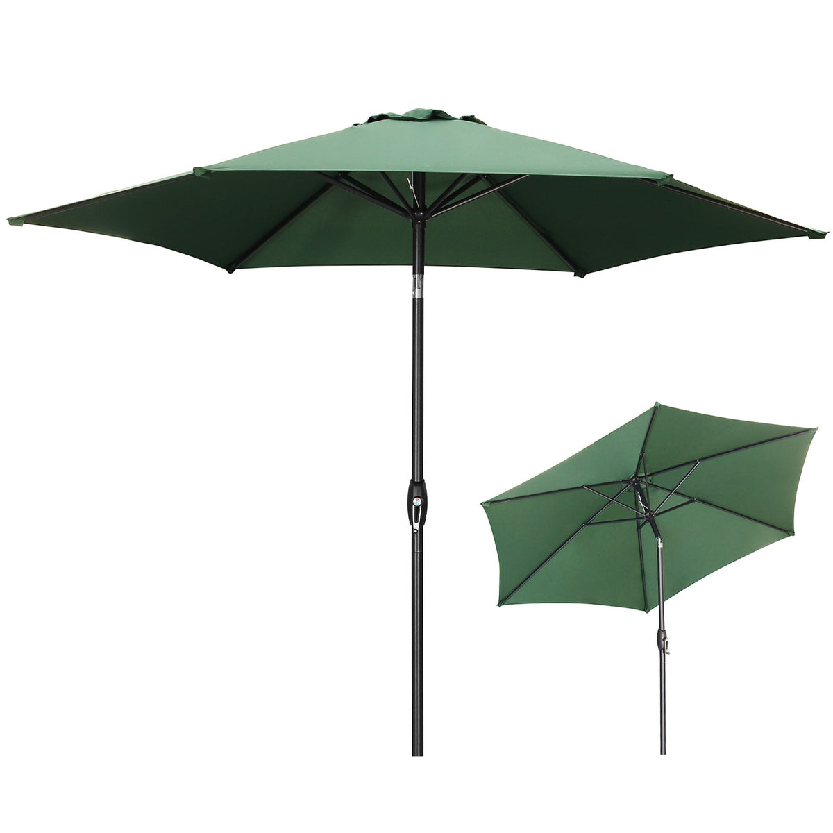 Ainfox 9ft  Patio Umbrella with Push Button Tilt and Crank, UV and Waterproof – Consulate X, view 24 of 27