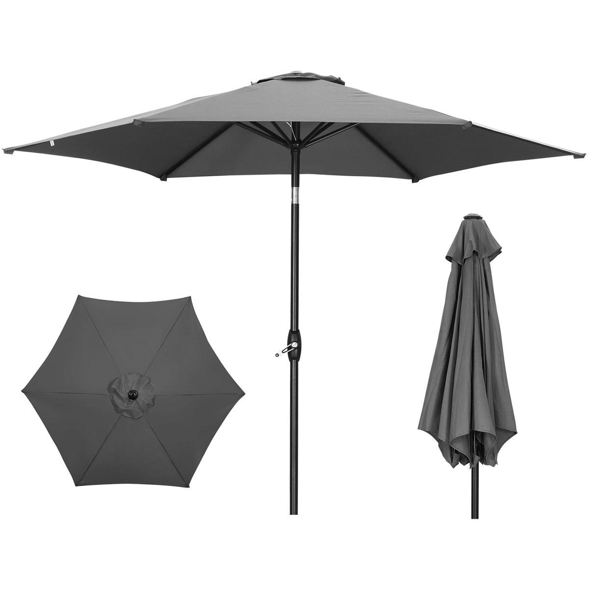 Ainfox 9ft  Patio Umbrella with Push Button Tilt and Crank, UV and Waterproof – Consulate X, view 27 of 27