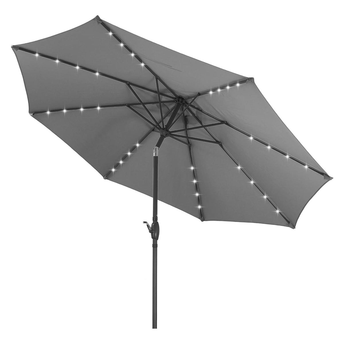 Ainfox 10ft Solar Patio Umbrella Outdoor Umbrella Market Umbrella for Backyard Deck Poolside With 32 LED Lights – Consulate X, view 8 of 14