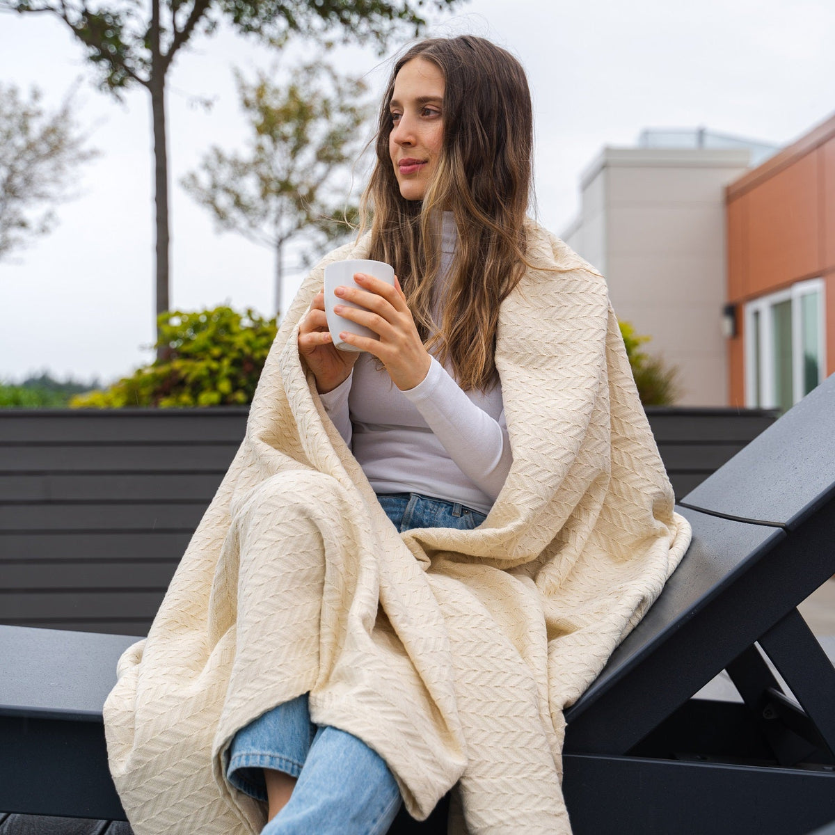 Herringbone Cotton Blanket – Consulate X, view 4 of 10