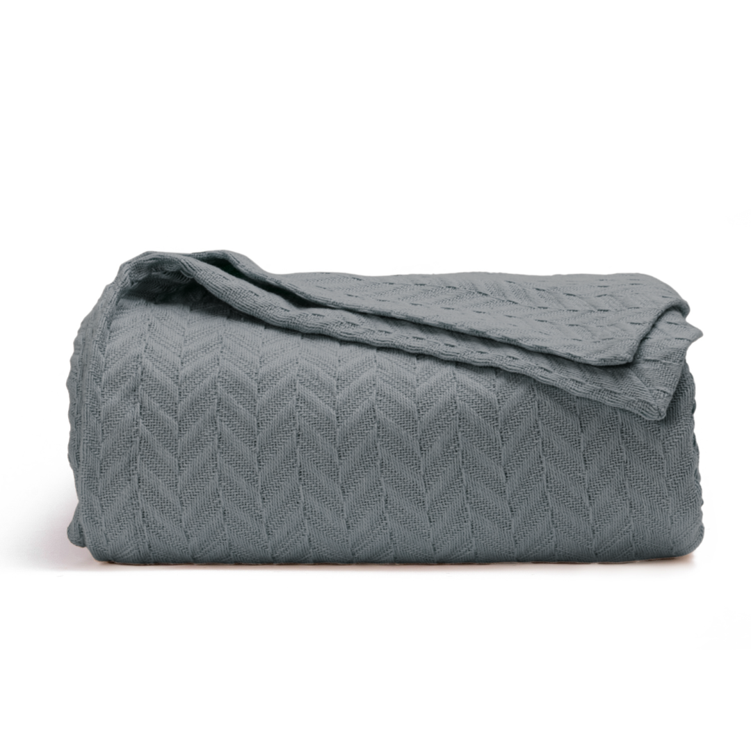 Herringbone Cotton Blanket – Consulate X, view 1 of 10