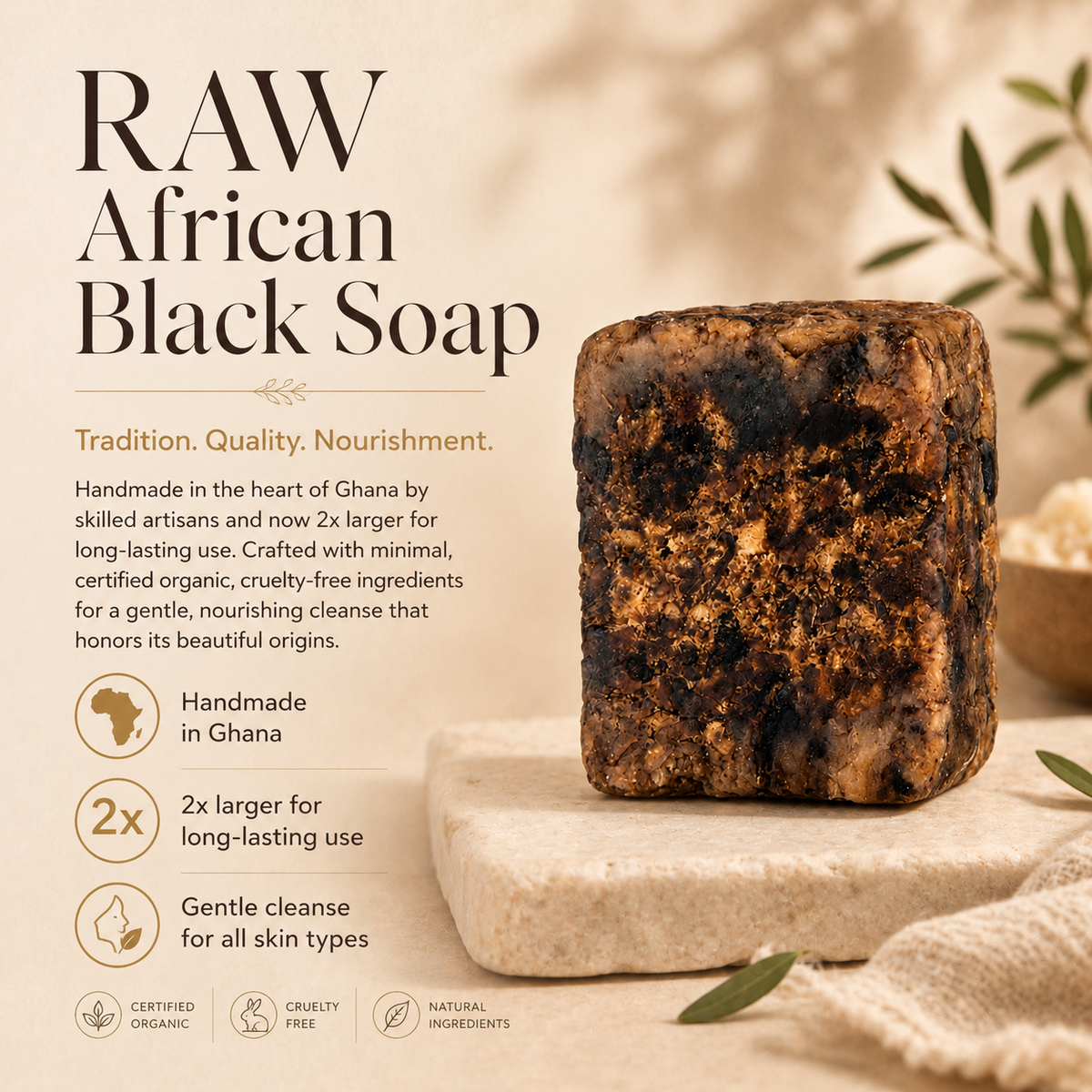 RAW African Black Soap – Consulate X, view 4 of 5
