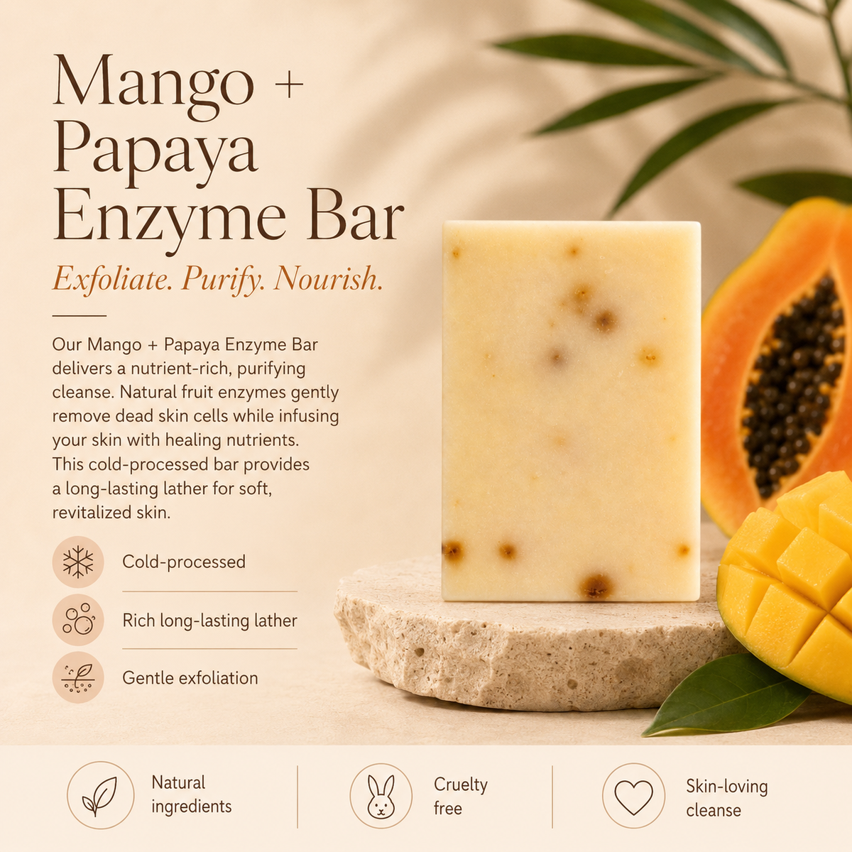 Mango + Papaya Enzyme Bar – Consulate X, view 4 of 4