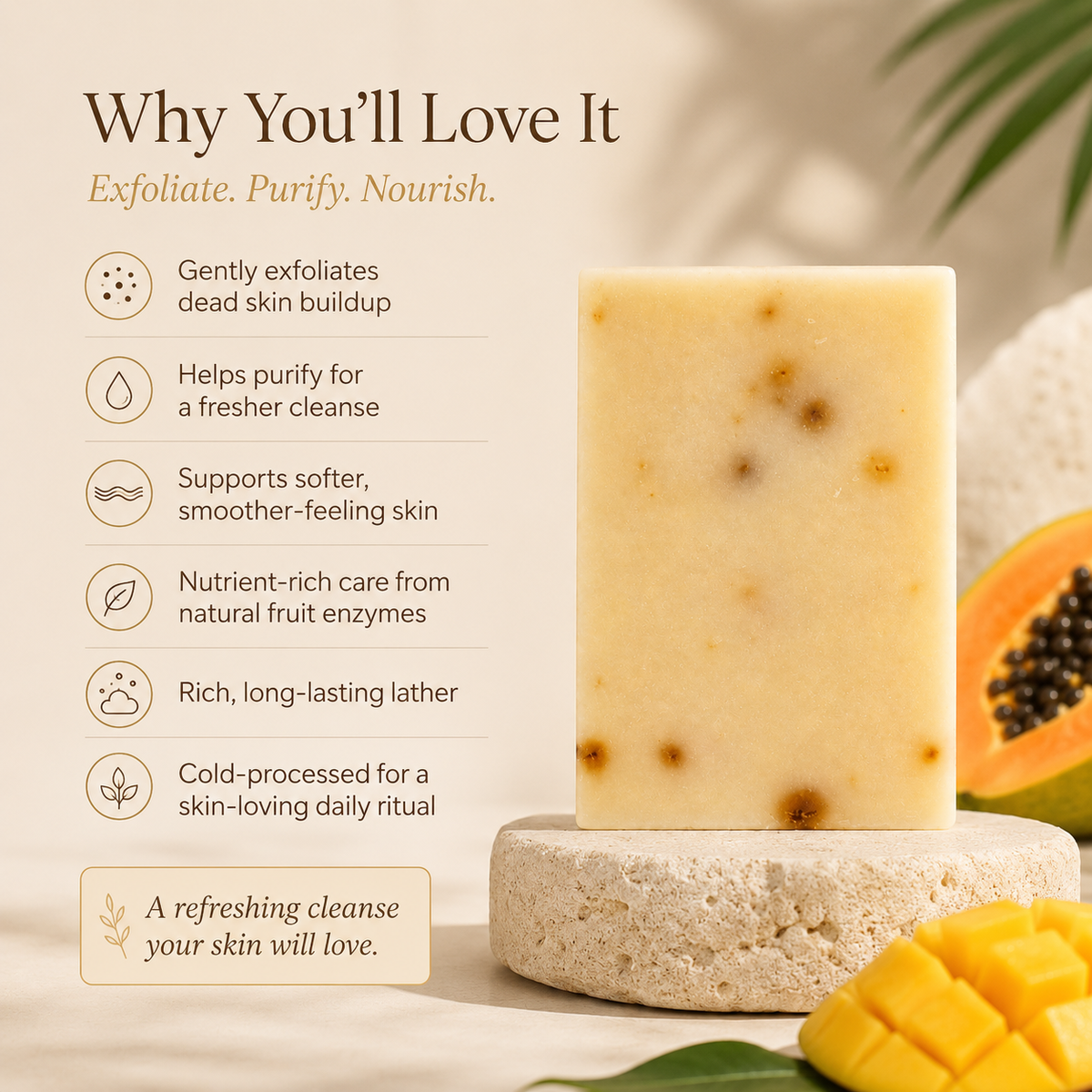 Mango + Papaya Enzyme Bar – Consulate X, view 2 of 4