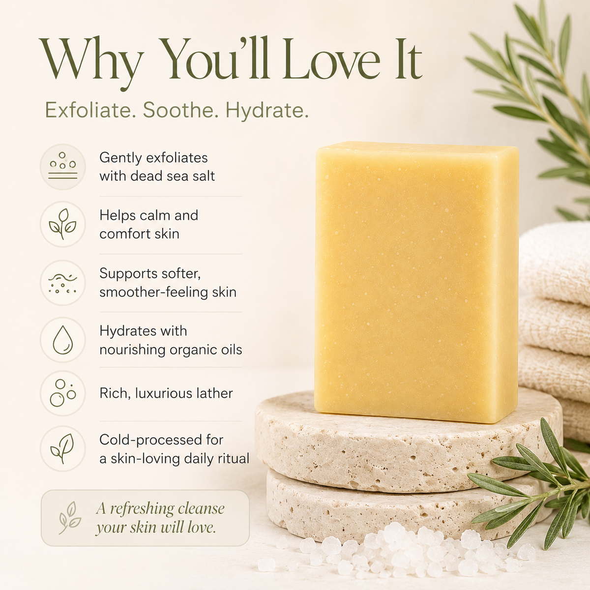 Sage + Sea Salt Exfoliating Bar – Consulate X, view 2 of 4