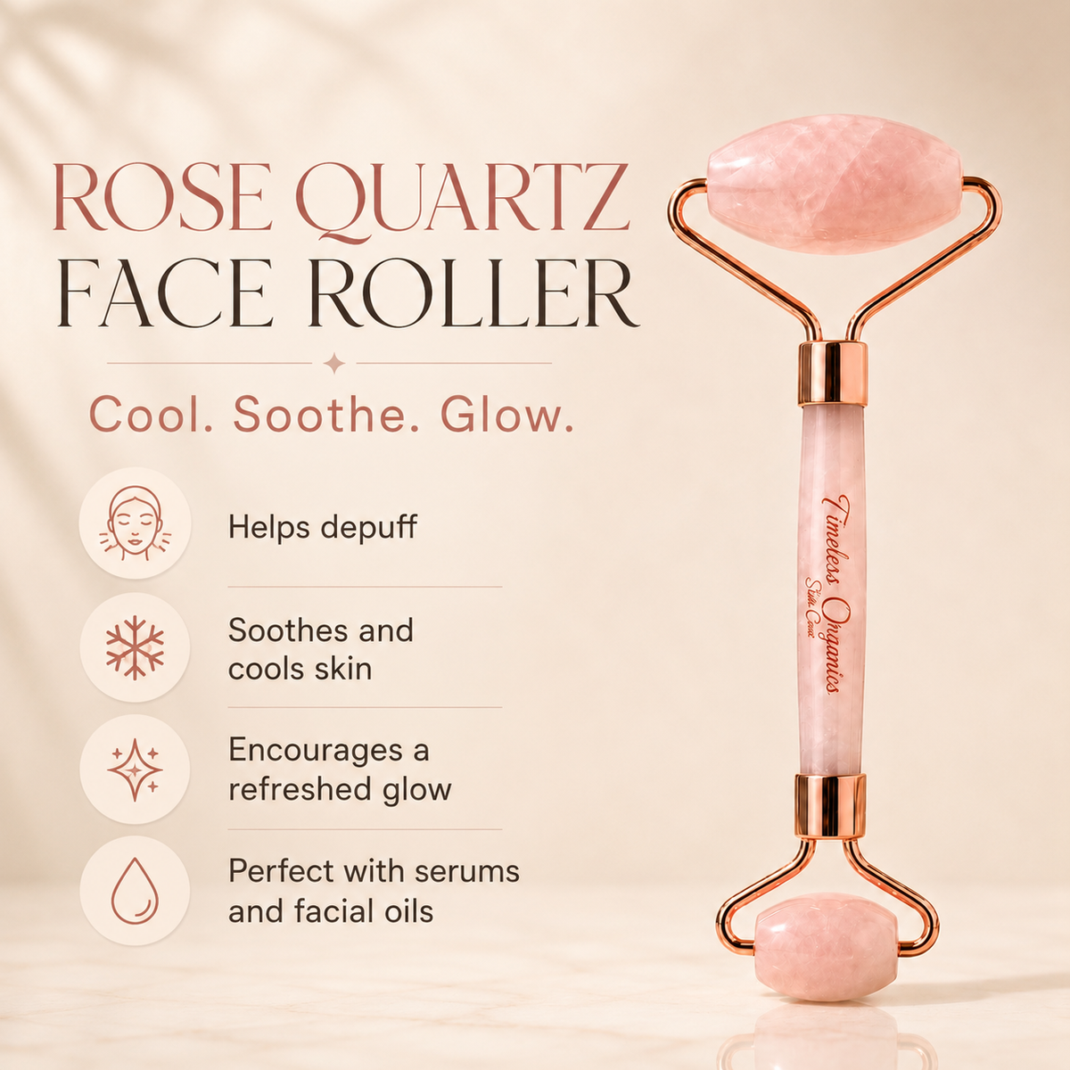Rose Quartz Facial Roller – Consulate X, view 4 of 5