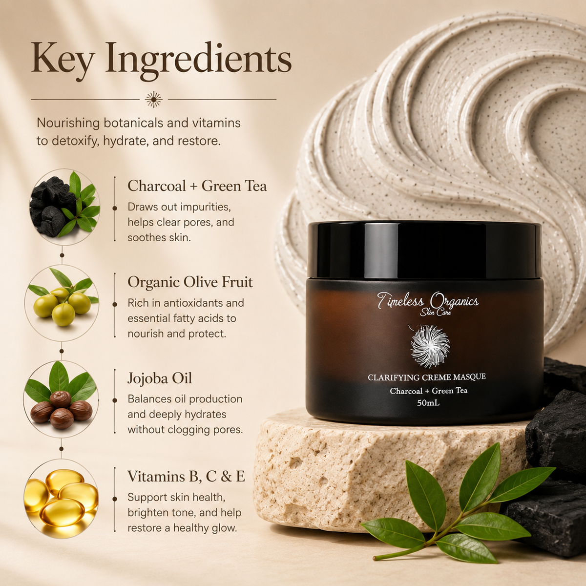 Clarifying Charcoal Creme Masque – Consulate X, view 3 of 4