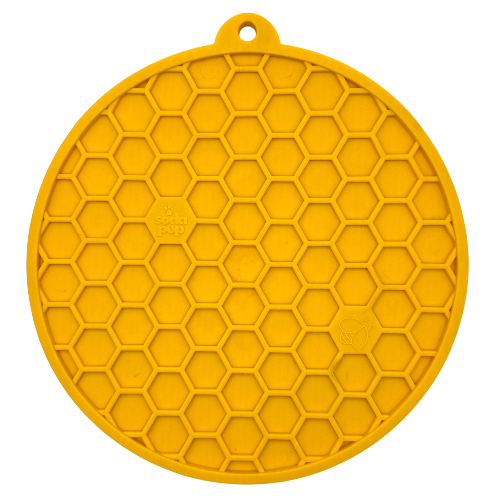 Honeycomb Design eMat - Enrichment Lick Mat For Dogs and Cats - With Suction Cups | USA Made – Consulate X, view 1 of 4