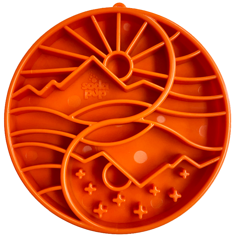 Sun and Moon eTray - Shallow Slow Feeder Dog Bowl for Enrichment | USA Made – Consulate X, view 1 of 12