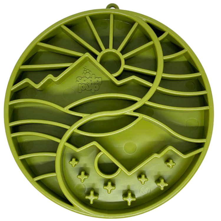 Sun and Moon eTray - Shallow Slow Feeder Dog Bowl for Enrichment | USA Made – Consulate X, view 3 of 12