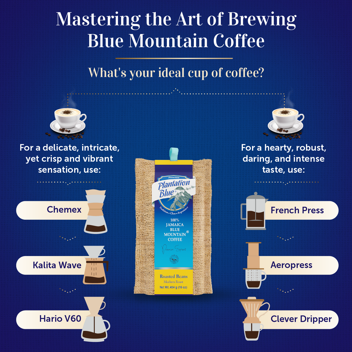 Plantation Blue 100% Jamaica Blue Mountain Premium Coffee (16 oz - medium roasted whole beans) – Consulate X, view 7 of 10