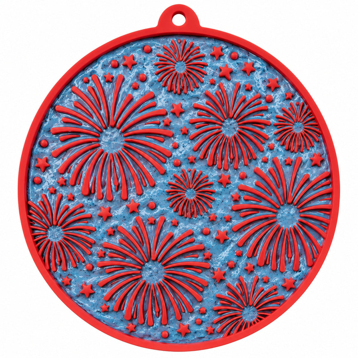 USA-K9 Fireworks Design eMat - Enrichment Lick Mat For Dogs and Cats - with Suction Cups | USA Made – Consulate X, view 2 of 7