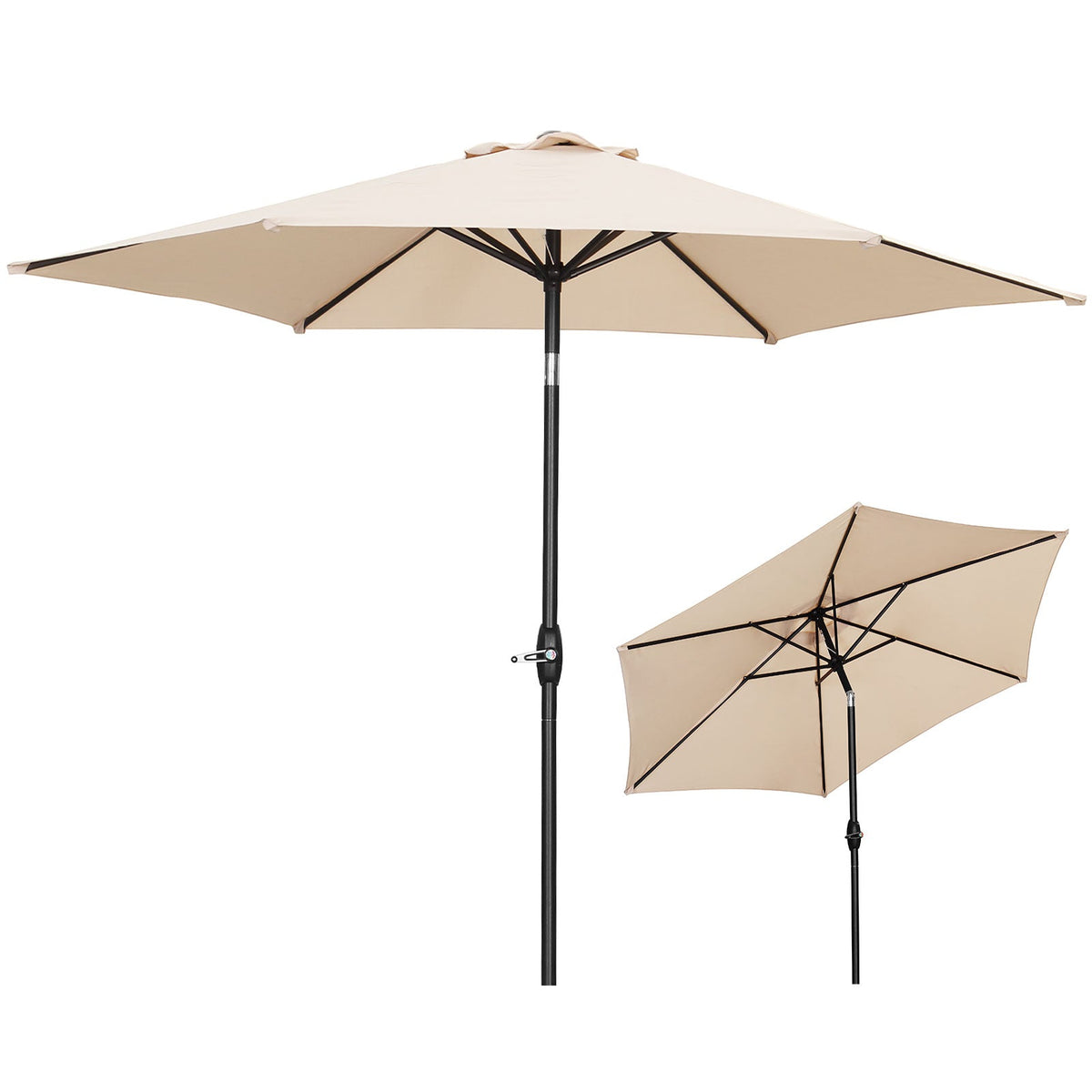 Ainfox 9ft  Patio Umbrella with Push Button Tilt and Crank, UV and Waterproof – Consulate X, view 25 of 27