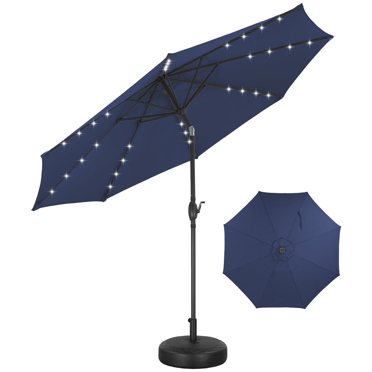 Ainfox 10ft Solar Patio Umbrella Outdoor Umbrella Market Umbrella With Decorative Pattern Umbrella – Consulate X, view 14 of 14