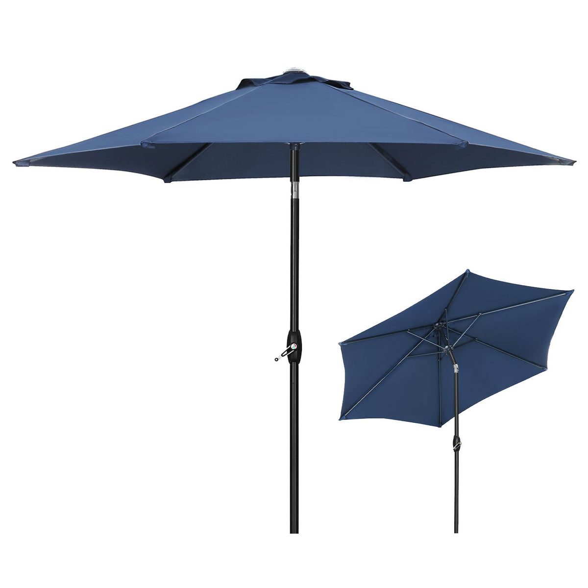 Ainfox 9ft  Patio Umbrella with Push Button Tilt and Crank, UV and Waterproof – Consulate X, view 22 of 27