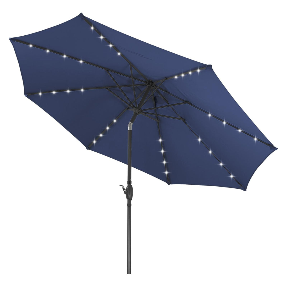 Ainfox 10ft Solar Patio Umbrella Outdoor Umbrella Market Umbrella for Backyard Deck Poolside With 32 LED Lights – Consulate X, view 9 of 14