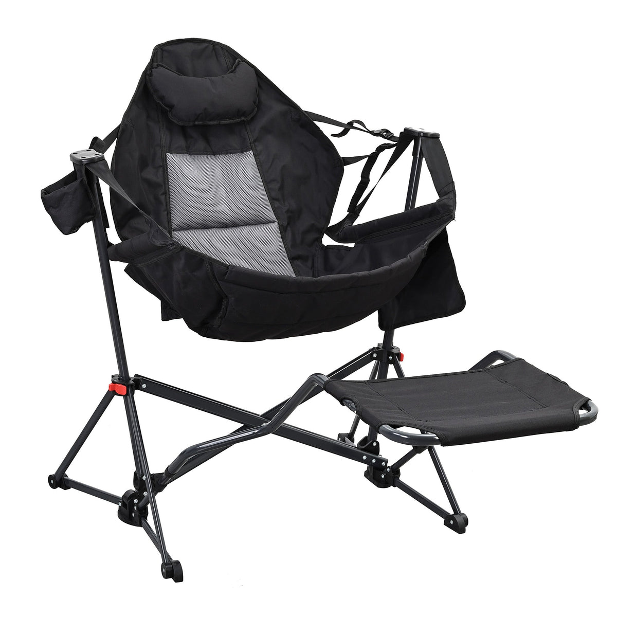 Ainfox Hammock Camping Chair with Footrest, Foldable Portable Rocking Chairs for Adults Outside Swinging Camp for Outdoor Patio Poolside – Consulate X, view 16 of 16