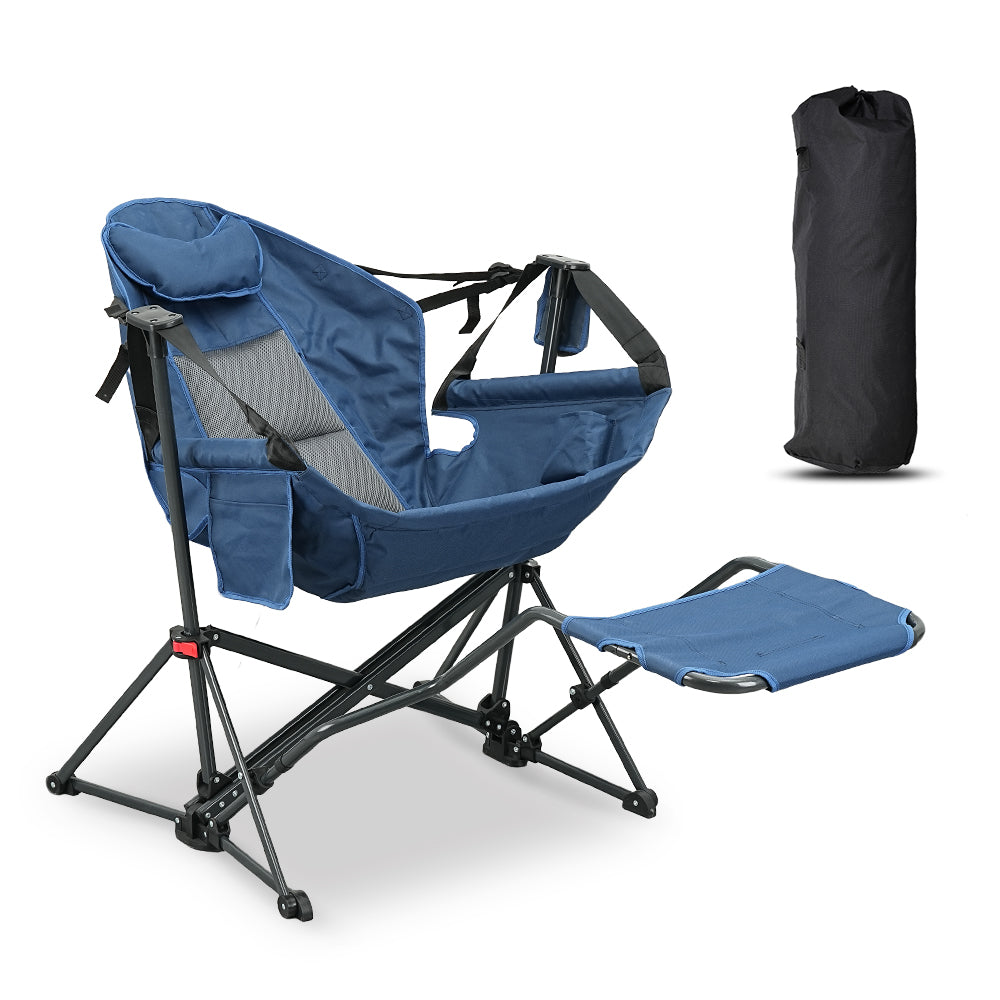 Ainfox Hammock Camping Chair with Footrest, Foldable Portable Rocking Chairs for Adults Outside Swinging Camp for Outdoor Patio Poolside – Consulate X, view 2 of 16