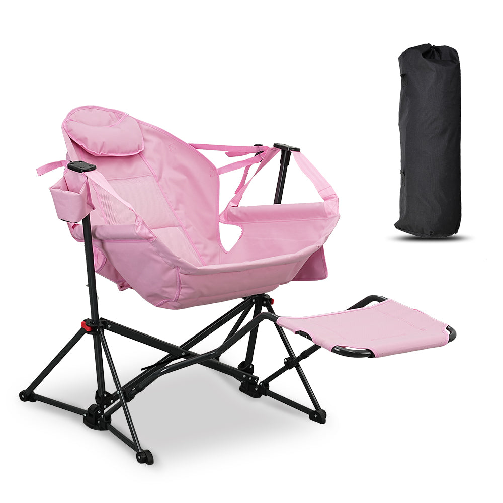 Ainfox Hammock Camping Chair with Footrest, Foldable Portable Rocking Chairs for Adults Outside Swinging Camp for Outdoor Patio Poolside – Consulate X, view 4 of 16