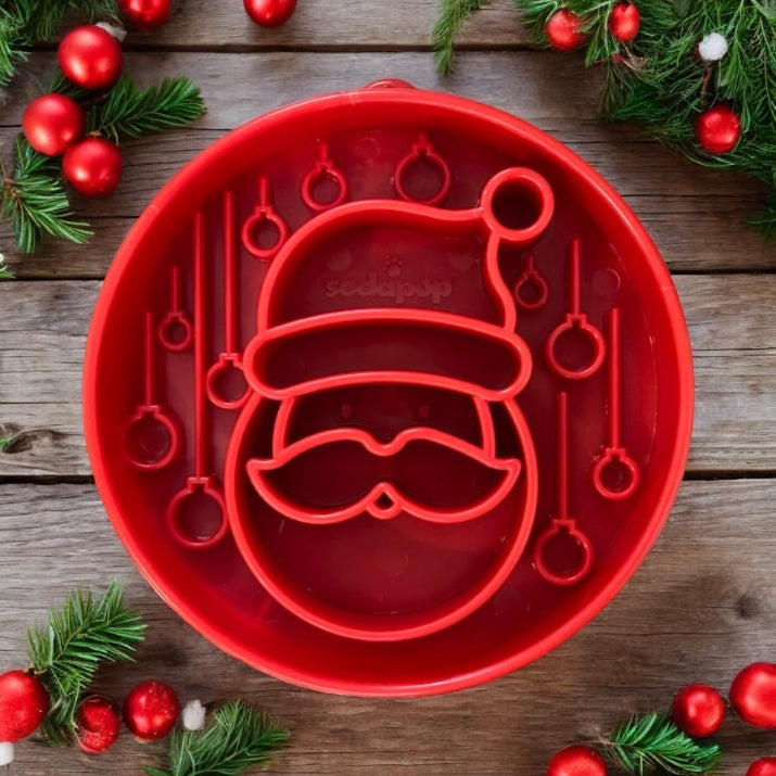 Santa Christmas eBowl Deep Slow Feeder Dog Bowl for Enrichment | USA Made – Consulate X, view 9 of 11