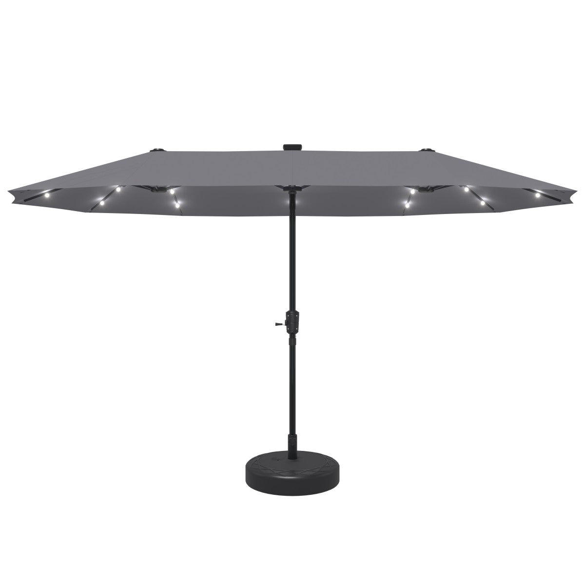 Ainfox 13ft Outdoor Patio Umbrella with Lights and Decorative Pattern Umbrella Base – Consulate X, view 1 of 12