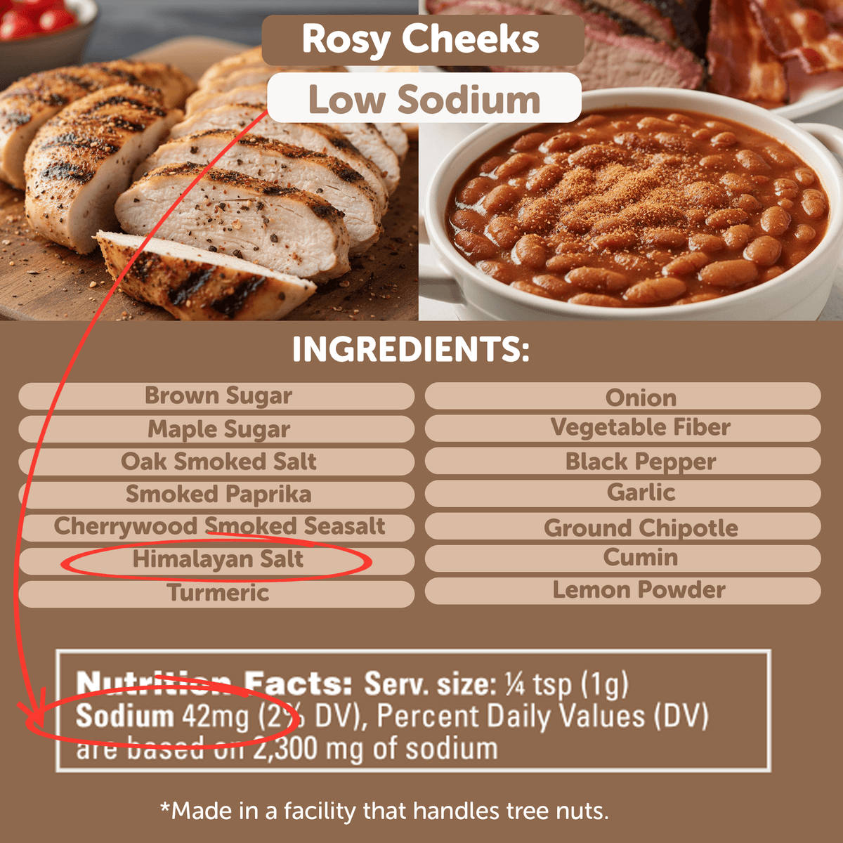 Rosy Cheeks Maple Bourbon BBQ Seasoning | Low Sodium & GLP-1 Friendly – Consulate X, view 4 of 5