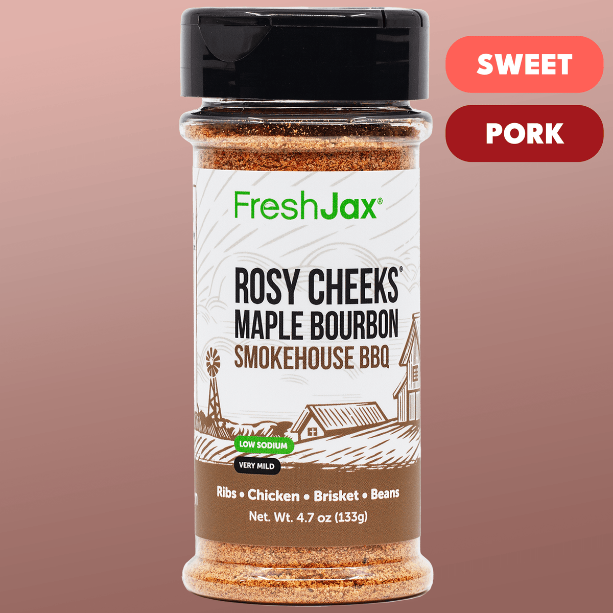 Rosy Cheeks Maple Bourbon BBQ Seasoning | Low Sodium & GLP-1 Friendly – Consulate X, view 1 of 5