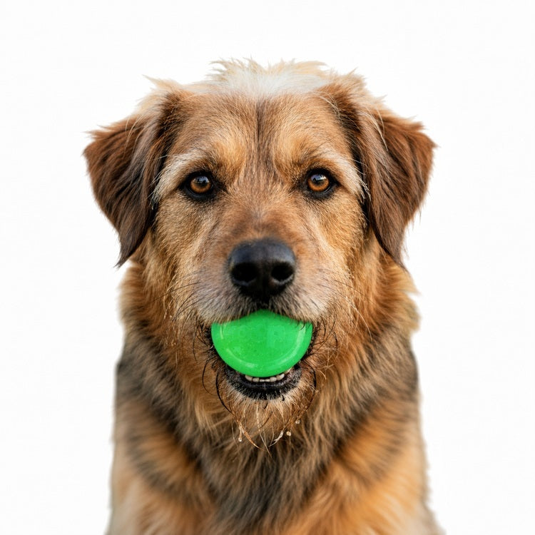 Green Glitter Ball 2-Pack Dog Toy | Soft PUP-X Rubber Floating Fetch Ball with Treat Dispenser | USA Made – Consulate X, view 3 of 8