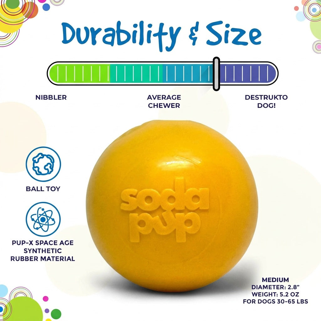 Squeak Ball - Durable Squeaky Dog Toy, Floats, Chew Toy | USA Made – Consulate X, view 8 of 16