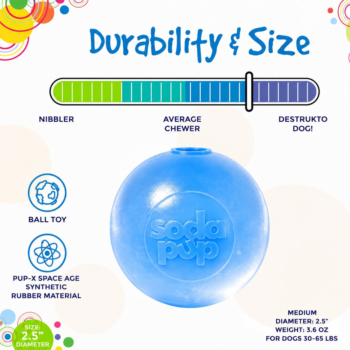 Strobe Ball Light-Up Dog Toy - Durable Floating Chew Ball | Made in USA – Consulate X, view 8 of 9