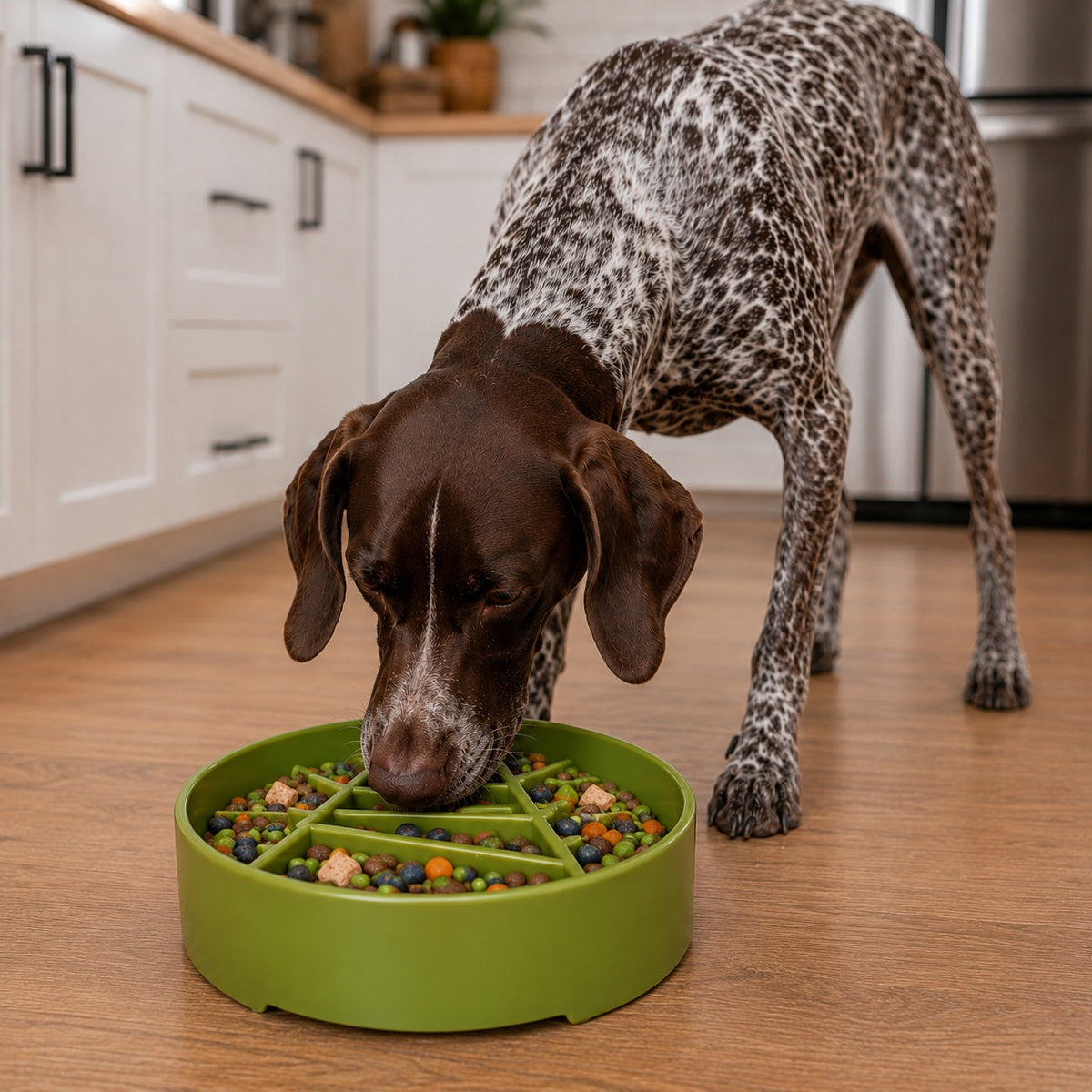 Pine Tree Christmas eBowl Deep Slow Feeder Dog Bowl for Enrichment | USA Made – Consulate X, view 3 of 10