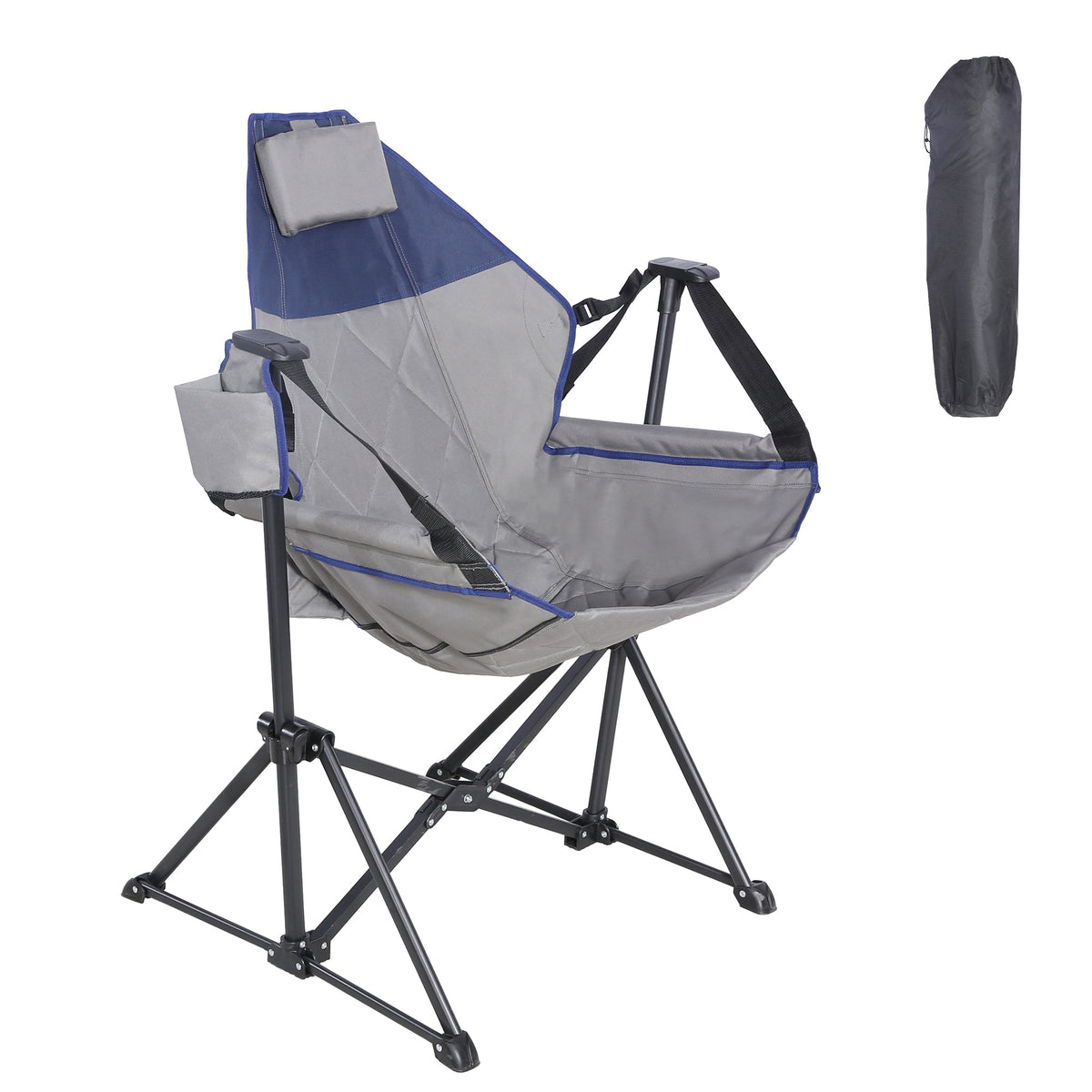 Ainfox Adults Heavy Duty Camping Chair High Back Folding Chair with Thickened Steel FramePadded Portable Outdoor Chair – Consulate X, view 1 of 3