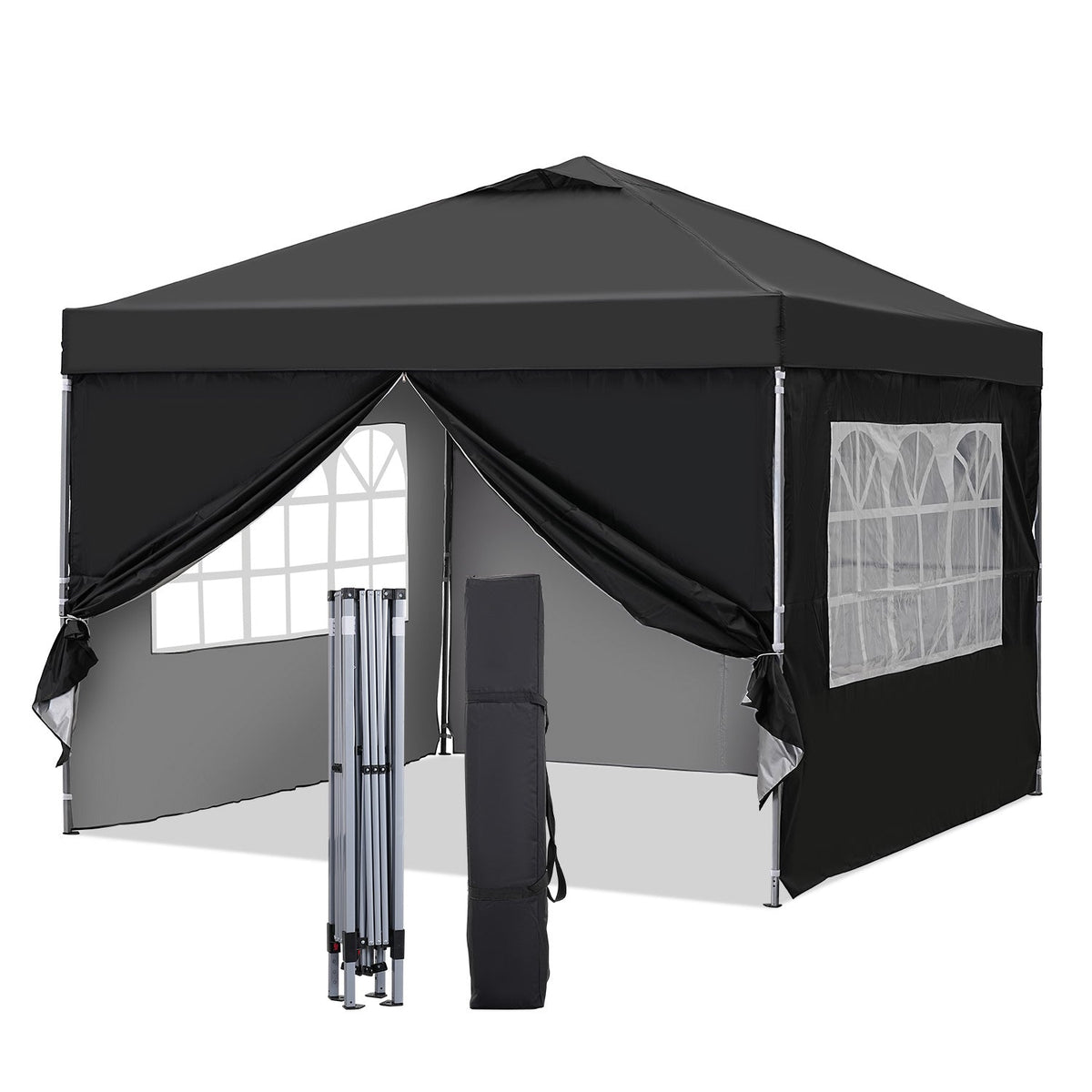 Ainfox 10 x 10 ft Pop up Canopy Tent with Sidewalls,Instant Outdoor Canopies,Shade Tents with Carrying Bag – Consulate X, view 13 of 18