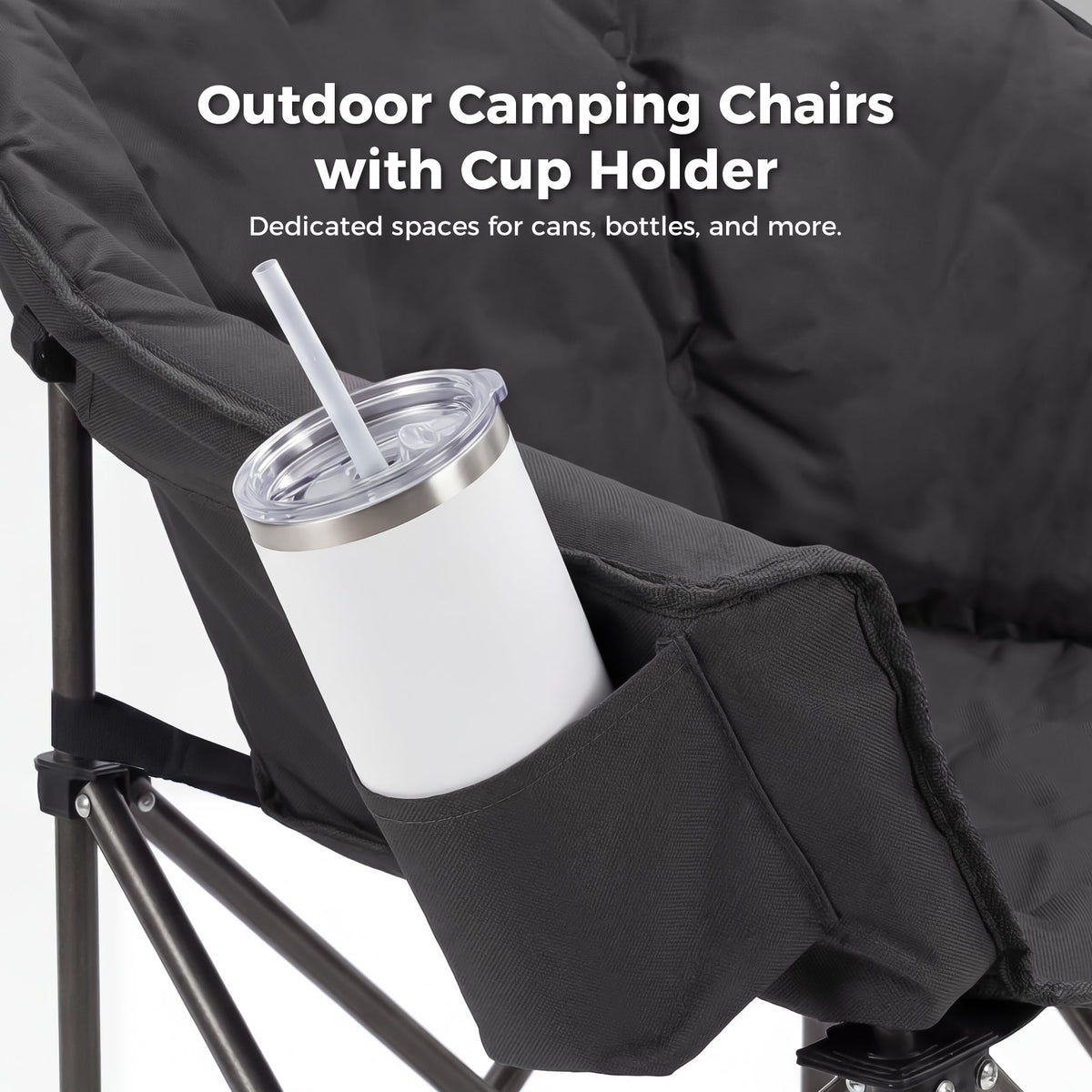 Ainfox Oversized Camping Chair Folding Chair Camp Chair for Outdoor, Adults, Men and Women – Consulate X, view 7 of 9