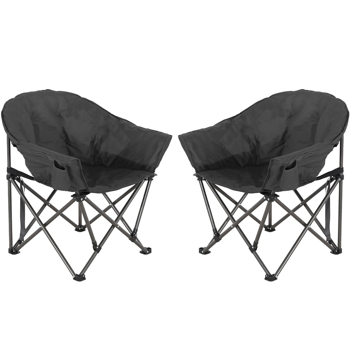 Ainfox 2PCS Oversized Camping Chair Folding Chair Camp Chair for Outdoor, Adults, Men and Women – Consulate X, view 2 of 10