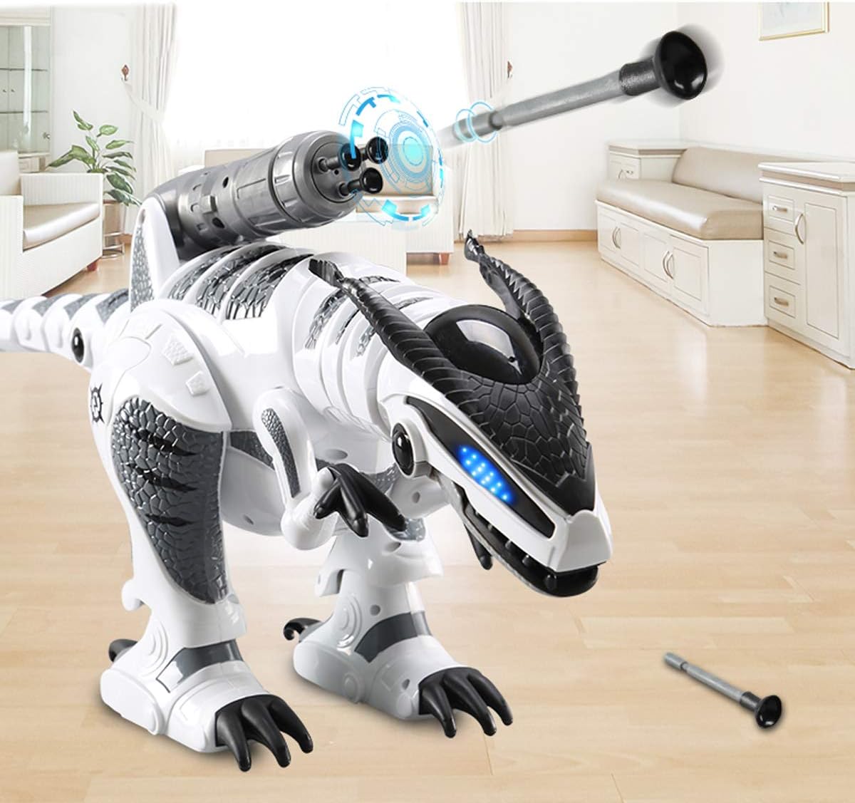 The DinoRover is Your Ultimate Interactive T-Rex Pal! - Remote Control Robot Dinosaur for Kids with Roaring Fun! – Consulate X, view 6 of 7