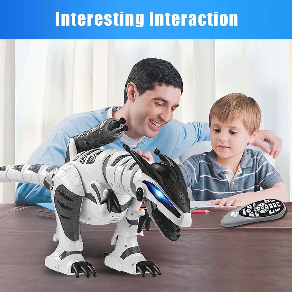 The DinoRover is Your Ultimate Interactive T-Rex Pal! - Remote Control Robot Dinosaur for Kids with Roaring Fun! – Consulate X, view 3 of 7