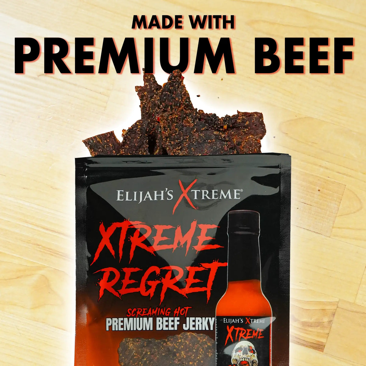 Elijah’s Xtreme Beef Jerky Bulk Trio - 6 bags of Each Flavor, 18 bags total (3lbs) – Consulate X, view 3 of 10